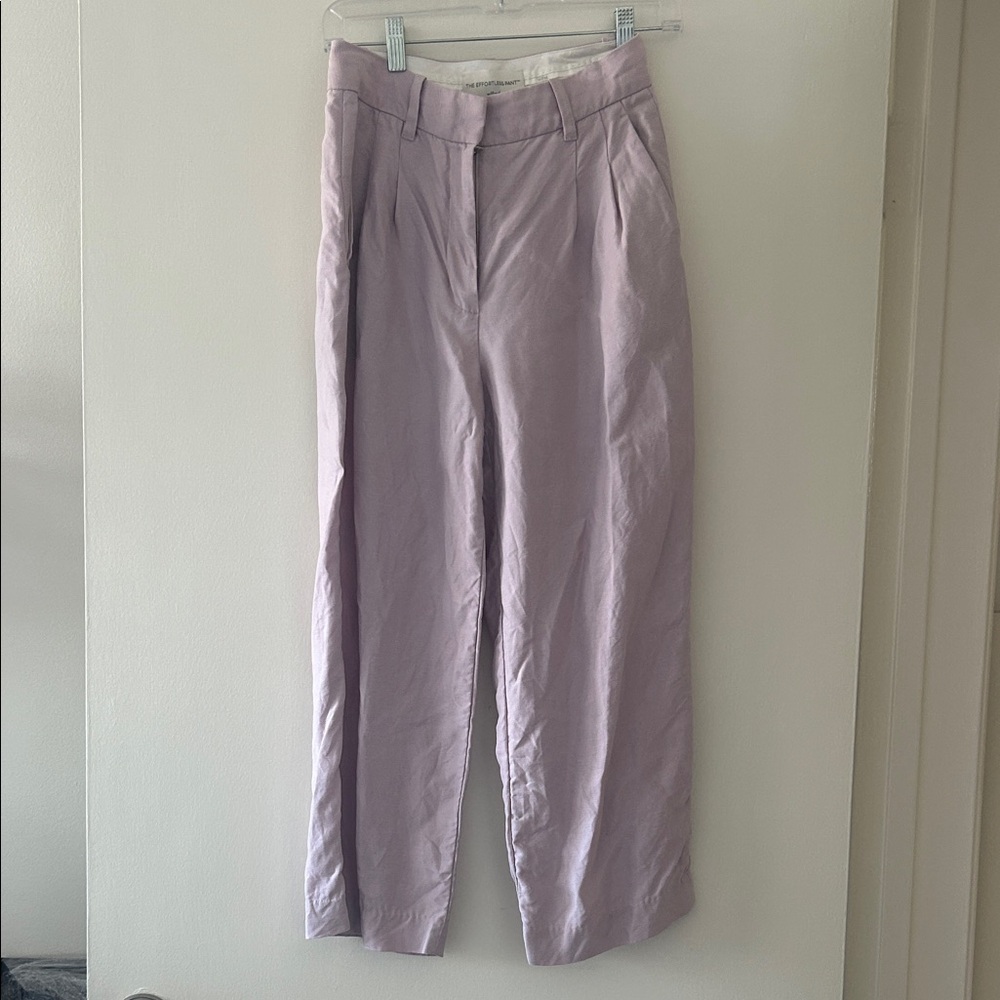 Aritzia Wilfred Effortless Cropped Linen Pant